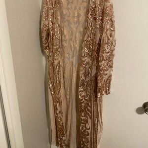 Glamorous Sequin Embellished Cape